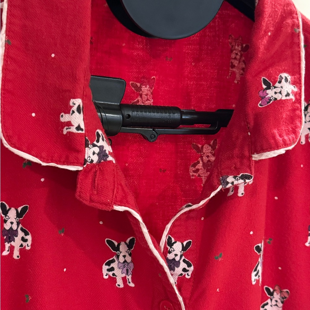 LOFT Red Dog Print Pajama Top - Picture 2 of 7